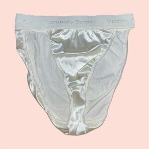 Vintage White Second Skin Satin Panty